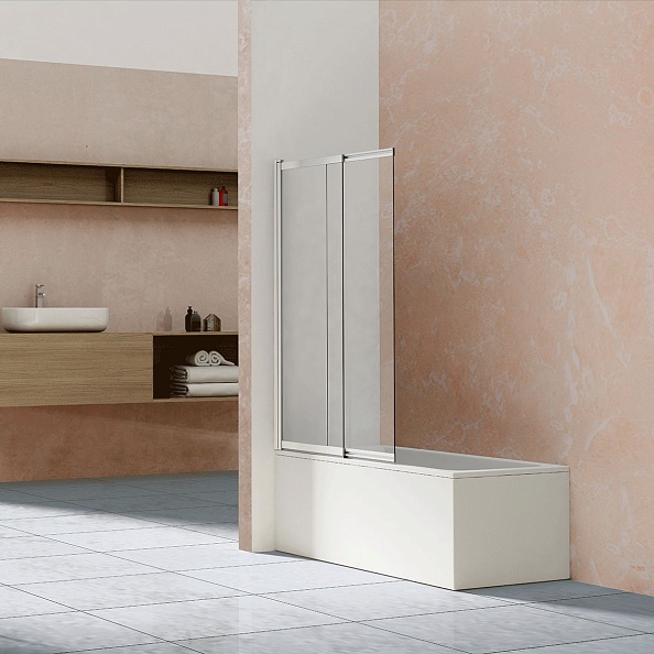 Стеклянная шторка на ванну Vincea 1000х1450 мм, стекло прозрачное, каркас хром (VSB-1E100CL)