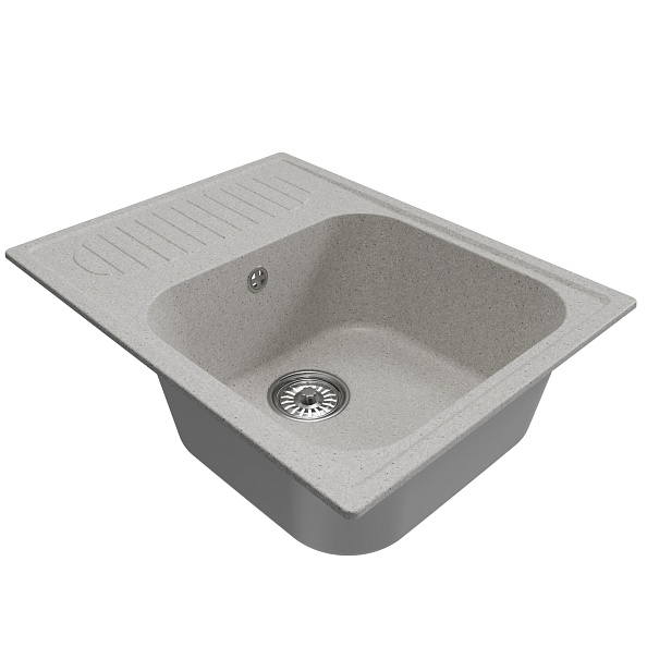 Мойка MIXLINE ML-GM18 с крылом  серая (310) 640*490*190мм NEW (551972)