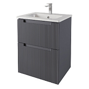 Тумба под раковину подвесная Dreja Euphoria 60 см, серый базальт