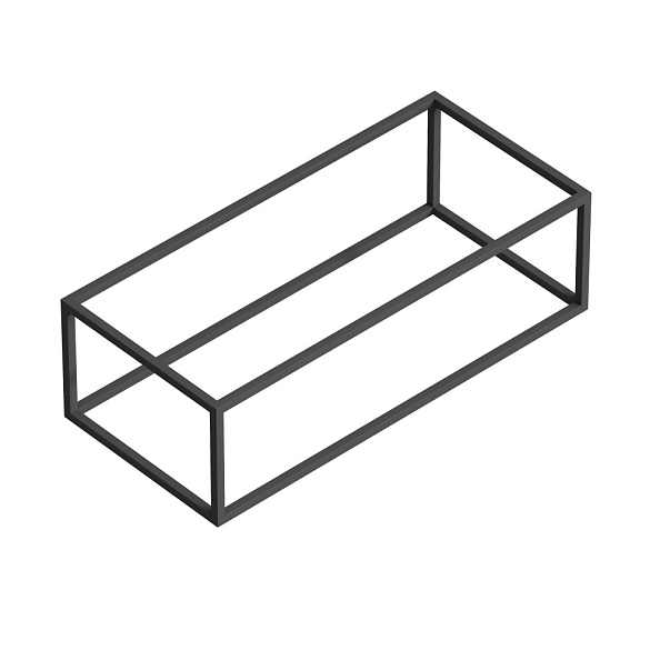 Металлический одноярусный сварной каркас под раковину Cezares Cadro 1000х460х300, Черный (CADRO-100/46/30-1C-SO-MET-ST)