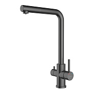 Смеситель для кухни с подключением фильтра GranFest Z-5421, графит