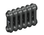 Стальной трубчатый радиатор Rifar Tubog 2018 B1, 6 секций титан, боковое подключение