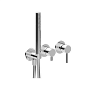 Смеситель для душа Fantini Nostromo, на 2 потребителя, сталь матовая (50 93 M784B)