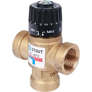 Трехходовой смесительный клапан STOUT SVM-0110-164320 муфтовый (ВР), Ду 20 (3/4"), Kvs 1.6