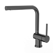 Смеситель Splenka S205.40.06 для кухни Г-образный поворотный излив, черный