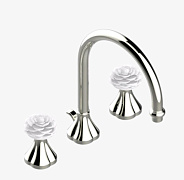 Смеситель для раковины THG Camélia Clear crystal, никель (U5L B01 151M)