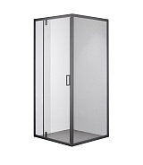 Душевой уголок OLIVE'S DUERO, квадратный, 900*900*1950 мм, черный (DR-90CS-SW-GB)