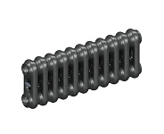 Стальной трубчатый радиатор Rifar Tubog 2018 B1, 11 секций титан, боковое подключение