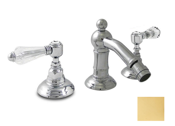 Смеситель для биде Nicolazzi Cristallo Liberty, золото (1415 GO 34)