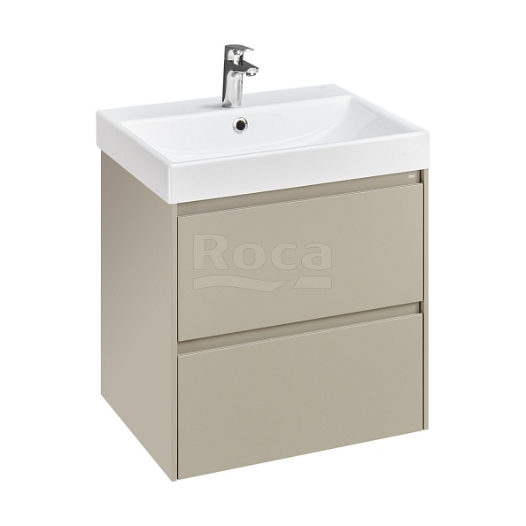 857613510 Roca ONA модуль для раковины 600 мм, 585x450x565 мм, с 2 ящиками, бежево-серый матовый