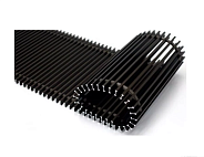 Решетка Techno PPA 190х2200 алюминиевая на полимерной основе (цвет черный)