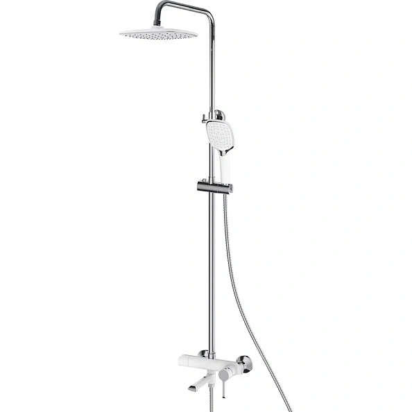 Душевая система Shevanik S6036F, белый/хром
