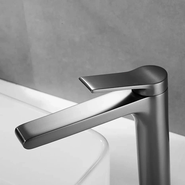 Смеситель для раковины Shevanik S8311T, оружейная сталь