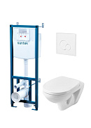 1.WH30.2.464 БОРЕАЛЬ ПЭК (подвес. унитаз с сиденьем soft close, инсталляция, панель бел. цвета)