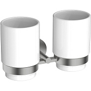 AQ4617BGM БЕТТА стакан с держателем двойной, оружейная сталь