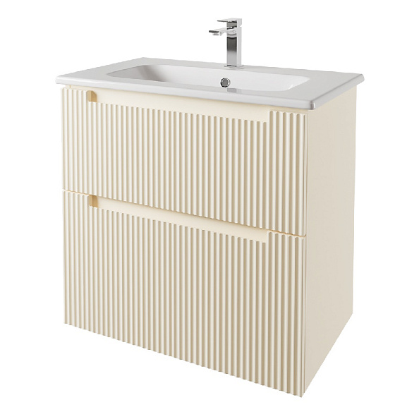 Тумба под раковину подвесная Dreja Euphoria 80 см, бежевый