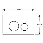 115.628.QB.1 Смывная клавиша Geberit Sigma40 для двойного смыва, круглая: Нерж. Сталь/Матовая Красное золото