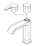 Смеситель для раковины Ritmonio Taormina, бронза темная брашированная (Brushed Dark Bronze) (PR35AU101F34)