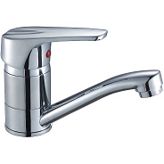 D40-22 Смеситель одноручный (40 мм) для умывальника/мойки с поворотным изливом 150 мм, хром D40-22