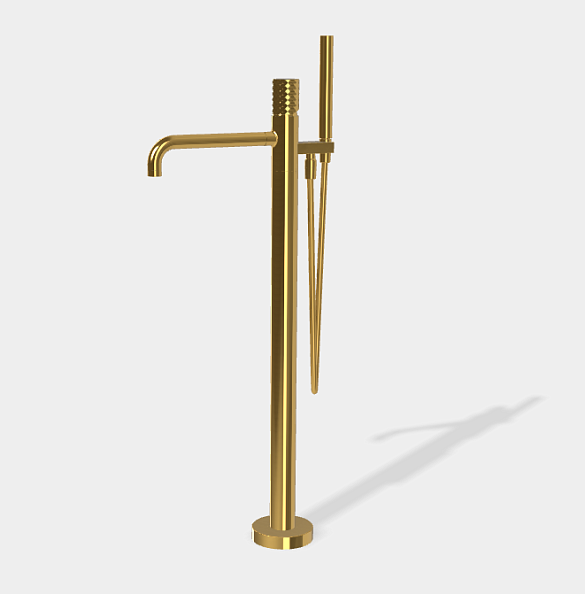 Смеситель для ванны и душа Fima Carlo Frattini Spillo Tech,  X Collection, золото (F3034T/6NXOR)