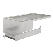 Держатель для туалетной бумаги с полочкой Knotlor PH102BS, сатин