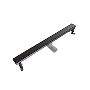Душевой трап линейный Knotlor SDRW0700GM, вороненая сталь