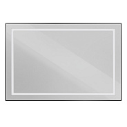 Зеркало в алюминиевой раме со встроенным светильником BelBagno Kraft 1200 х 32 х 800 (SPC-KRAFT-1200-800-SENS-NERO)