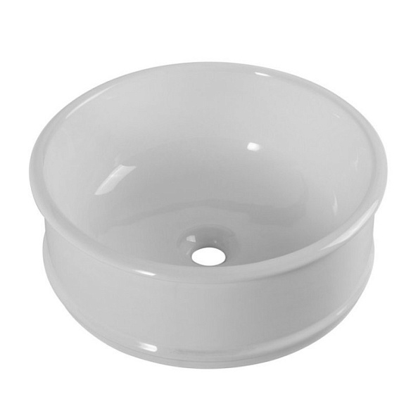 Раковина накладная керамическая BelBagno 450х450 круглая, белый глянцевый (BB1383)