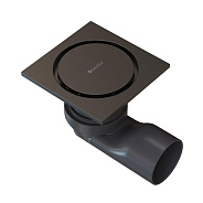 Душевой трап точечный Knotlor SDSC100GM, вороненая сталь