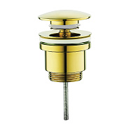 Донный клапан для раковины Raglo R600.01.23 без перелива (клик-клак), латунь, золото