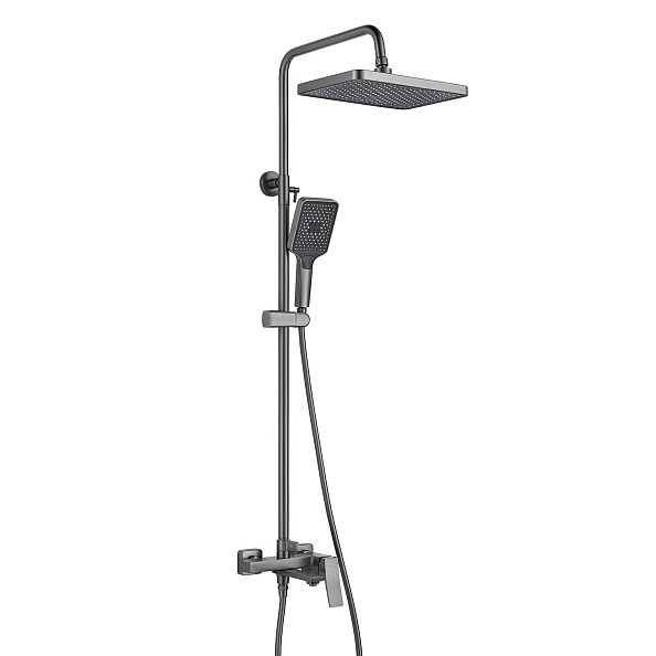 Душевая система Shevanik S4436T, оружейная сталь