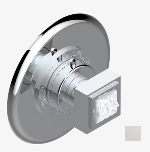 Ручка регулировки для термостата THG Masque de Femme Smooth metal, Eurotherm N°8105N, 8200N, 8300, никель (A2U B01 15EN16EM)