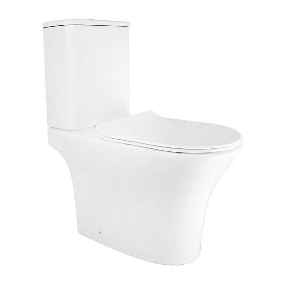 Унитаз-компакт Azario FRENTO 340x650х770 безободковый, в комплекте с бачком и сиденьем микролифт (AZ-2311)