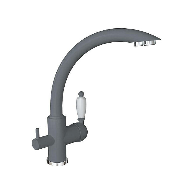 Смеситель для кухни с подключением фильтра Florentina ШАЛЕ 333.25H.2113.307, серый шёлк