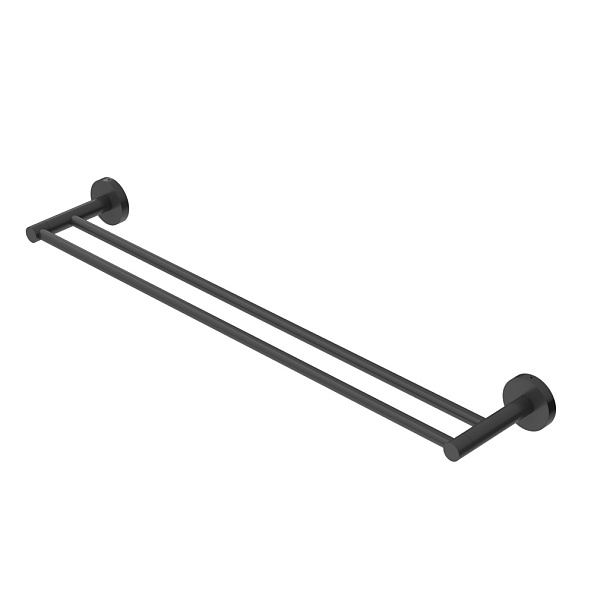 Полотенцедержатель двойной Cezares Relax, черный матовый (RELAX-THD-65-NOP)