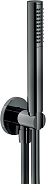 AD146/32FLP душевой набор с шланговым подсоединением, глянцевый черный