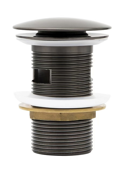 Донный клапан с переливом Cezares Czr, оружейная сталь (CZR-SAT-GM)