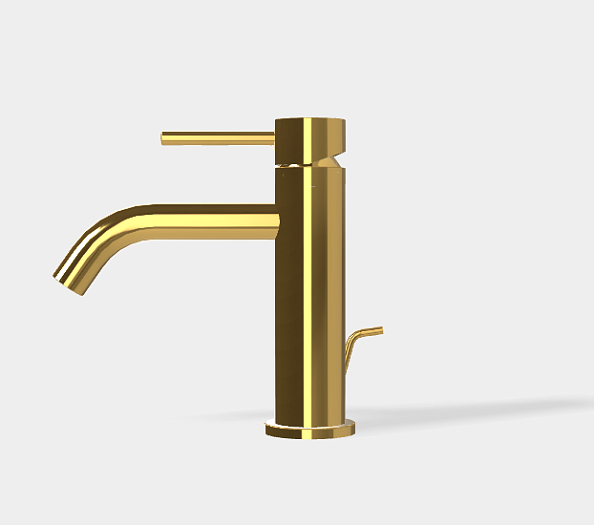 Смеситель для раковины Fima Carlo Frattini Spillo Up, золото (F3031XSOR)