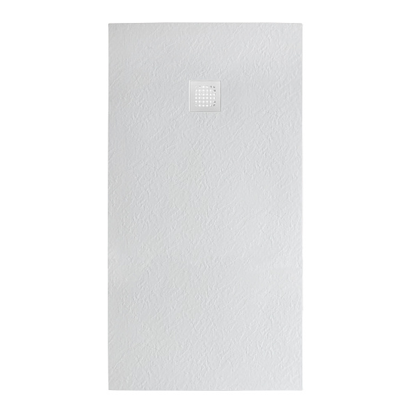 Душевой поддон из искусственного мрамора в комплекте с сифоном BelBagno Uno 1800х800 мм, белый (TRAY-MR-UNO-AH-180/80-35-W-BO)