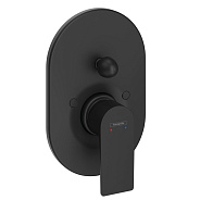 72459670S Set HG Rebris E смеситель для ванны встройка (72459670+31741180), матовый черный