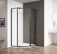Душевой уголок Cezares Eco 90x90x195 мм, пентаугольный, nero (ECO-O-P-1-90-C-NERO)