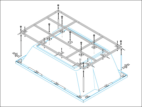 Металлический каркас для акриловой ванны Cezares Plane duo (PLANE_DUO-MF)