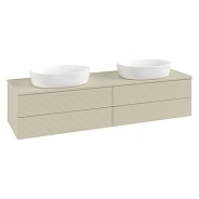 Тумба под раковину Villeroy & Boch Antao 1600х500 мм, Stone Grey Matt Lacquer (L28110HJ)