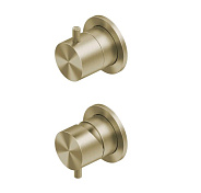 Смеситель для душа Quadro design Source, на 2 потребителя, золото светлое (12 47.00 OC)