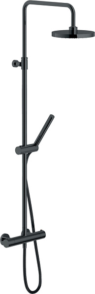 Душевая система Nobili VELIS с термостатом для душа, глянцевый черный (VE125030/50FLP)