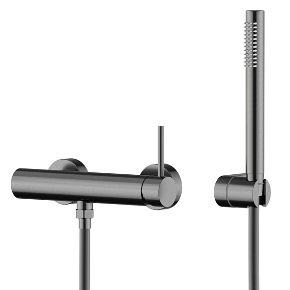 Смеситель для душа Knotlor SS-22/GM, вороненая сталь