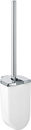 11664010100 ELEGANCE Туалетный ершик откидной с крышкой, колба белый пластик, цвет хром
