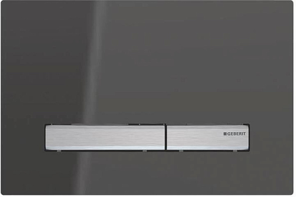 Смывная клавиша Geberit Sigma 50 New (115.788.SD.2) (рамка зеркальное дымчатое стекло/кнопки сталь)