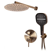 Душевая система встраиваемая (без излива) Hansberge H6090BR, бронза