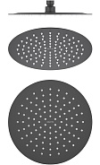 AQ2073MB круглый верхний душ 250*2 мм, матовый черный